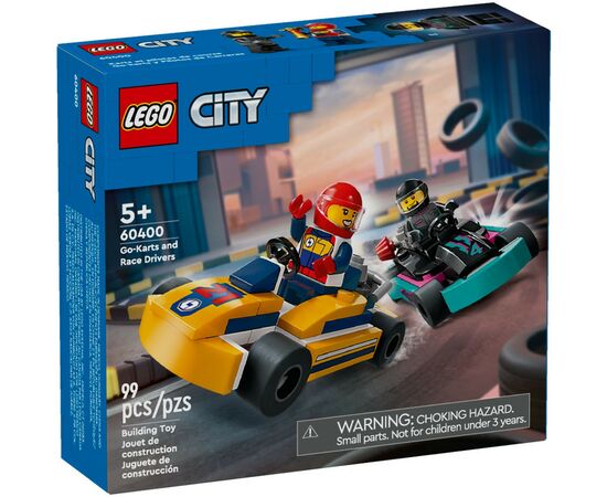 Конструктор LEGO City Картинг и гонщики 99 деталей (60400)