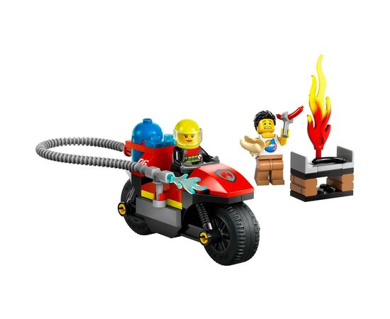 Конструктор LEGO City Пожежний рятувальний мотоцикл 57 деталей (60410), зображення 2 Конструктор LEGO City Пожежний рятувальний мотоцикл 57 деталей (60410), зображення 2