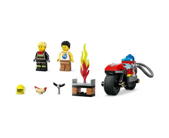 Конструктор LEGO City Пожежний рятувальний мотоцикл 57 деталей (60410), зображення 3 Конструктор LEGO City Пожежний рятувальний мотоцикл 57 деталей (60410), зображення 3