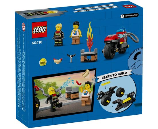 Конструктор LEGO City Пожежний рятувальний мотоцикл 57 деталей (60410), зображення 5 Конструктор LEGO City Пожежний рятувальний мотоцикл 57 деталей (60410), зображення 5