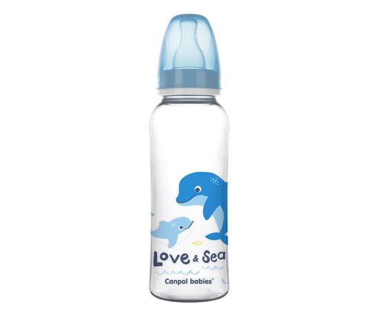 Бутылочка для кормления Canpol babies LOVE&SEA 250 мл PP голубая (59/400)