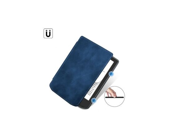 Чехол для электронной книги BeCover Smart Case PocketBook 629 Verse / 634 Verse Pro 6" Deep Blue (710452), изображение 5 Чехол для электронной книги BeCover Smart Case PocketBook 629 Verse / 634 Verse Pro 6" Deep Blue (710452), изображение 5