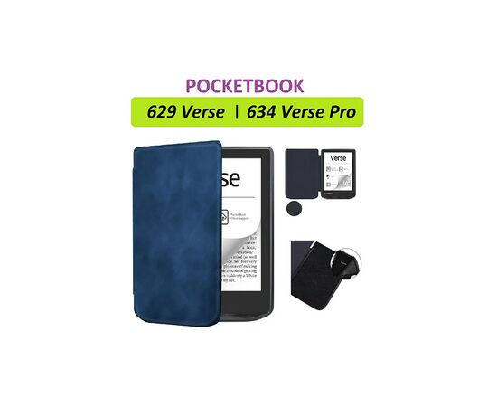 Чехол для электронной книги BeCover Smart Case PocketBook 629 Verse / 634 Verse Pro 6" Deep Blue (710452), изображение 8 Чехол для электронной книги BeCover Smart Case PocketBook 629 Verse / 634 Verse Pro 6" Deep Blue (710452), изображение 8