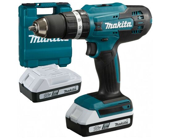 Шуруповерт Makita з ударом, 18V G-Series, 2x2Ah, кейс, 42/24Нм (HP488D006)