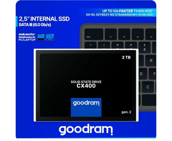 Накопитель SSD 2.5" 2TB Goodram (SSDPR-CX400-02T-G2), изображение 5 Накопитель SSD 2.5" 2TB Goodram (SSDPR-CX400-02T-G2), изображение 5