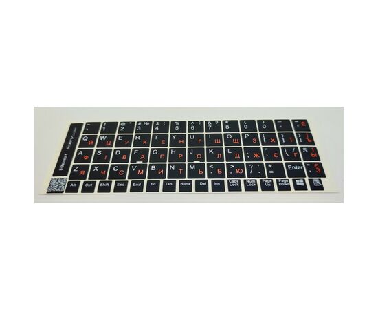 Наклейка на клавиатуру BestKey непрозрачная чорная, 68, оранжевый (BK13ORA/024), изображение 2 Наклейка на клавиатуру BestKey непрозрачная чорная, 68, оранжевый (BK13ORA/024), изображение 2