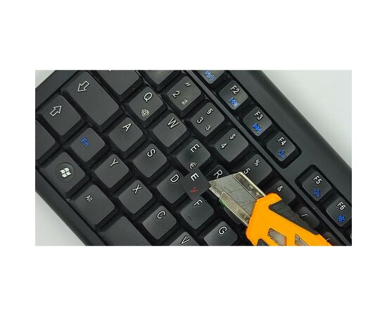 Наклейка на клавиатуру BestKey непрозрачная чорная, 68, красный (BK13RED/025), изображение 3 Наклейка на клавиатуру BestKey непрозрачная чорная, 68, красный (BK13RED/025), изображение 3