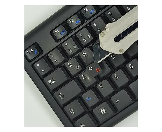 Наклейка на клавиатуру BestKey непрозрачная чорная, 76, оранжевый (BKU13ORA/014), изображение 3