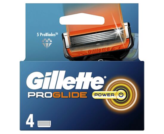 Сменные кассеты Gillette Fusion ProGlide Power 4 шт (7702018085576), изображение 2 Сменные кассеты Gillette Fusion ProGlide Power 4 шт (7702018085576), изображение 2
