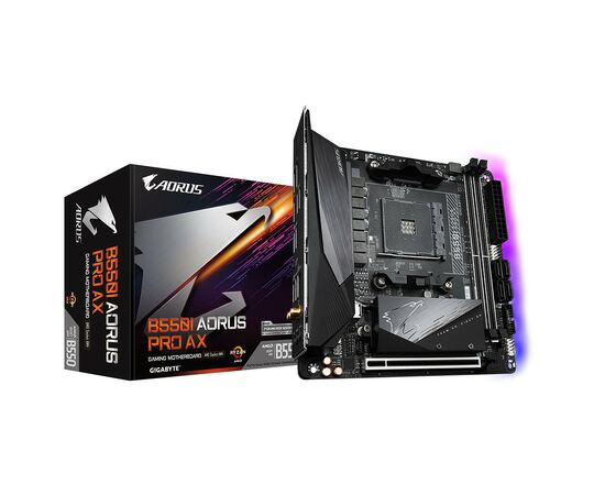 Материнская плата GIGABYTE B550I AORUS PRO AX, изображение 2 Материнская плата GIGABYTE B550I AORUS PRO AX, изображение 2
