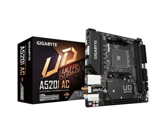 Материнська плата GIGABYTE A520I AC, зображення 2 Материнська плата GIGABYTE A520I AC, зображення 2