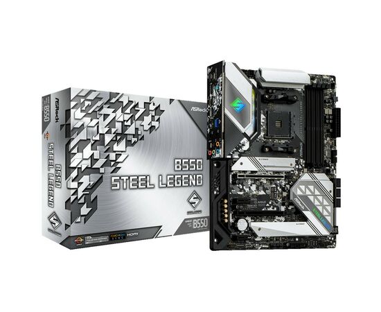 Материнська плата ASRock B550 STEEL LEGEND, зображення 2 Материнська плата ASRock B550 STEEL LEGEND, зображення 2