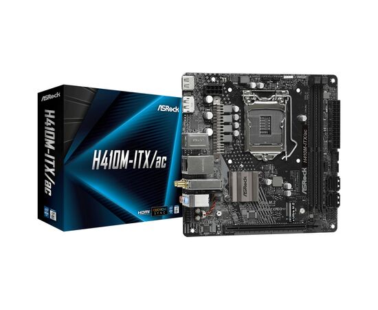 Материнская плата ASRock H410M-ITX/AC, изображение 2 Материнская плата ASRock H410M-ITX/AC, изображение 2