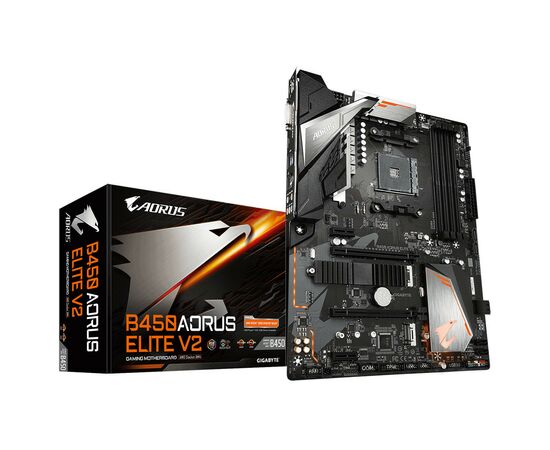 Материнская плата GIGABYTE B450 AORUS ELITE V2, изображение 2 Материнская плата GIGABYTE B450 AORUS ELITE V2, изображение 2