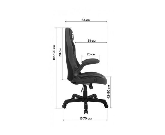 Кресло игровое GT Racer X-2656 Black, изображение 12 Кресло игровое GT Racer X-2656 Black, изображение 12