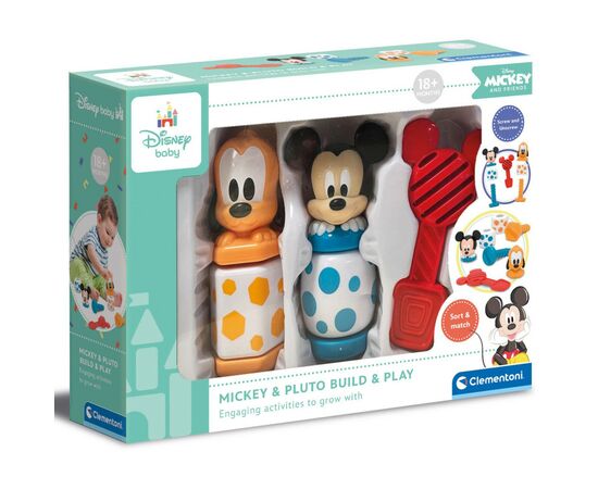 Развивающая игрушка Clementoni Mickey & Pluto Build & Play (17814), изображение 5 Развивающая игрушка Clementoni Mickey & Pluto Build & Play (17814), изображение 5