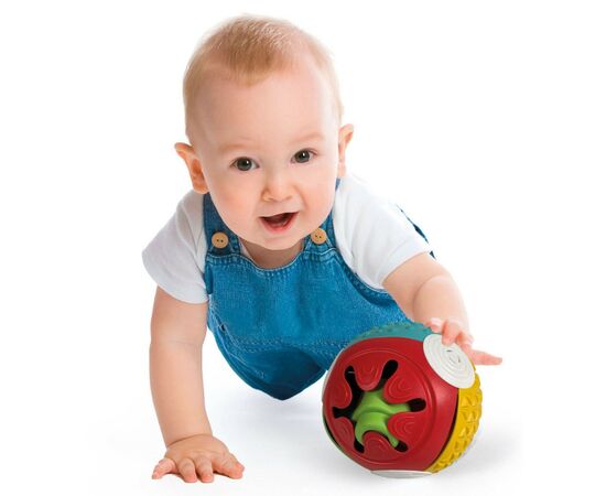 Развивающая игрушка Clementoni Sensory Ball, серия "Soft Clemmy" (17689), изображение 4 Развивающая игрушка Clementoni Sensory Ball, серия "Soft Clemmy" (17689), изображение 4