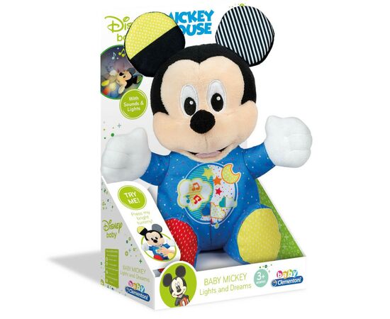 Ночник Clementoni Мягкая игрушка-ночник Baby Mickey (17206), изображение 2 Ночник Clementoni Мягкая игрушка-ночник Baby Mickey (17206), изображение 2