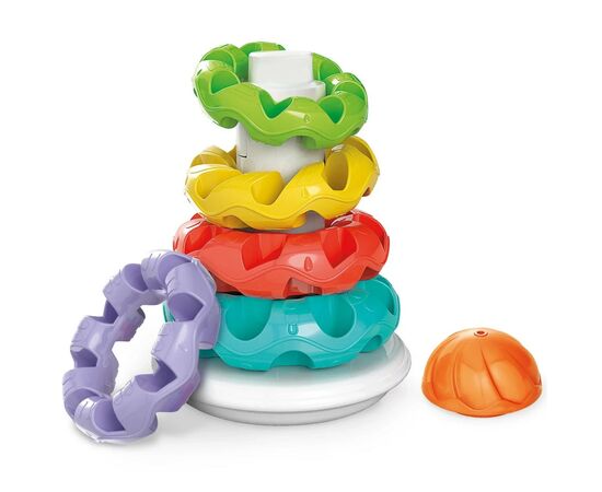 Развивающая игрушка Clementoni пирамидка Stacking Rings (17103), изображение 2 Развивающая игрушка Clementoni пирамидка Stacking Rings (17103), изображение 2