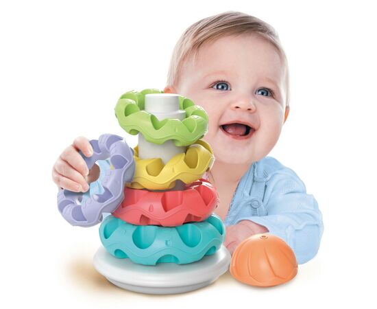 Развивающая игрушка Clementoni пирамидка Stacking Rings (17103), изображение 4 Развивающая игрушка Clementoni пирамидка Stacking Rings (17103), изображение 4