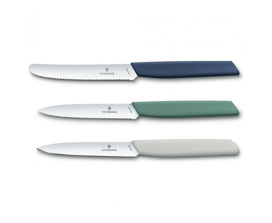 Набор ножей Victorinox Swiss Modern Paring Set 3 шт Urban (6.9096.3L1), изображение 2 Набор ножей Victorinox Swiss Modern Paring Set 3 шт Urban (6.9096.3L1), изображение 2