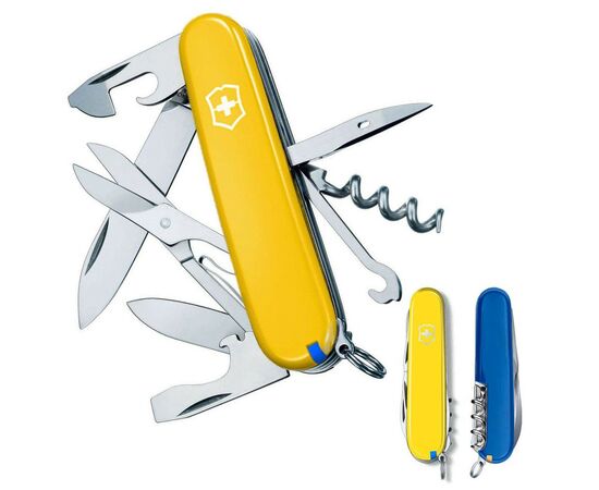 Нож Victorinox Climber Ukraine Жовто-синій (1.3703.8.2), изображение 2