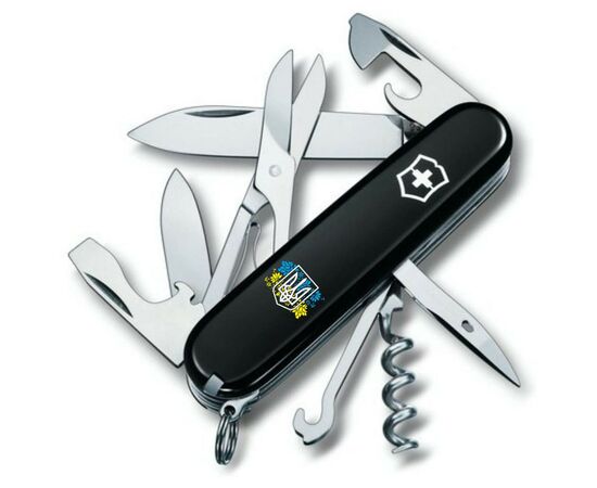 Нож Victorinox Climber Ukraine Герб України (1.3703.3_T1280u)