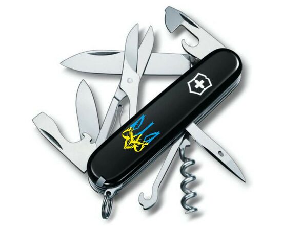 Нож Victorinox Climber Ukraine Тризуб готичний (1.3703.3_T0636u)