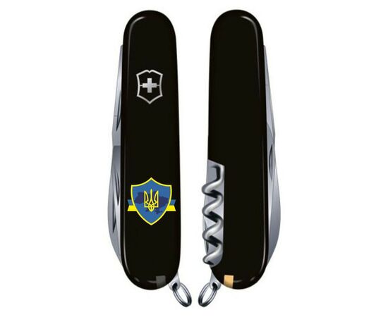 Нож Victorinox Climber Ukraine Тризуб на щиті зі стрічкою (1.3703.3_T1070u), изображение 2 Нож Victorinox Climber Ukraine Тризуб на щиті зі стрічкою (1.3703.3_T1070u), изображение 2
