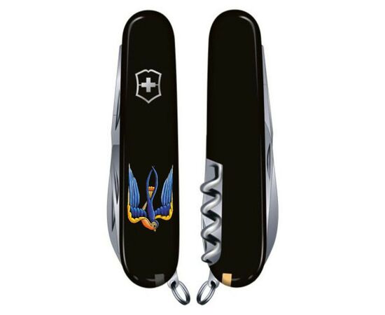 Нож Victorinox Climber Ukraine Тризуб-Ластівка (1.3703.3_T1230u), изображение 2 Нож Victorinox Climber Ukraine Тризуб-Ластівка (1.3703.3_T1230u), изображение 2