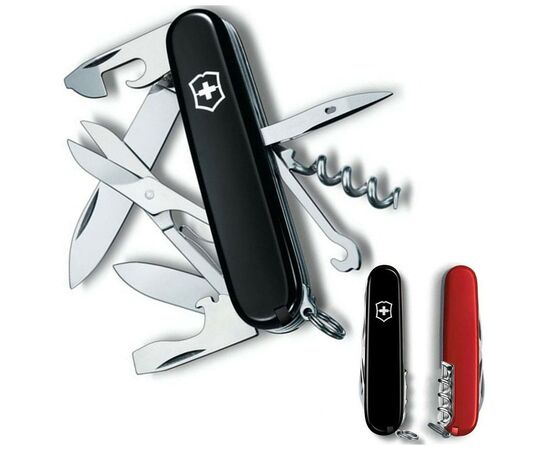 Нож Victorinox Climber Ukraine Чорно-червоний (1.3703.3.1), изображение 2 Нож Victorinox Climber Ukraine Чорно-червоний (1.3703.3.1), изображение 2