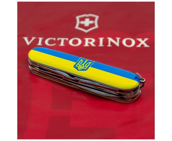 Нож Victorinox Climber Ukraine Герб на прапорі (1.3703.3_T3040p), изображение 3 Нож Victorinox Climber Ukraine Герб на прапорі (1.3703.3_T3040p), изображение 3