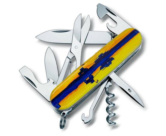 Нож Victorinox Climber Ukraine Марка з трактором (1.3703.3_T3110p), изображение 2 Нож Victorinox Climber Ukraine Марка з трактором (1.3703.3_T3110p), изображение 2