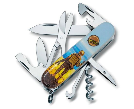 Нож Victorinox Climber Ukraine 3D Марка русскій воєнний корабль ВСЬО (1.3703.3.T3120h), изображение 2 Нож Victorinox Climber Ukraine 3D Марка русскій воєнний корабль ВСЬО (1.3703.3.T3120h), изображение 2