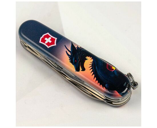 Нож Victorinox Climber Zodiac Дракон в променях сонця (1.3703.3_Z3270p), изображение 2 Нож Victorinox Climber Zodiac Дракон в променях сонця (1.3703.3_Z3270p), изображение 2