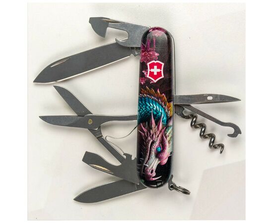 Нож Victorinox Climber Zodiac Лазурний дракон (1.3703.3_Z3290p), изображение 3