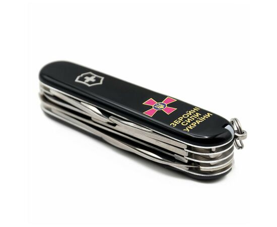 Нож Victorinox Huntsman Army 91 мм Чорний Емблема ЗСУ + Напис ЗСУ (1.3713.3_W1011u), изображение 4 Нож Victorinox Huntsman Army 91 мм Чорний Емблема ЗСУ + Напис ЗСУ (1.3713.3_W1011u), изображение 4