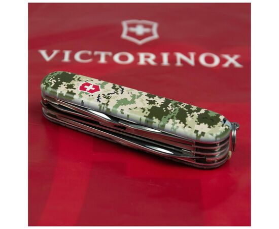 Нож Victorinox Huntsman Army 91 мм Піксель + Лого (1.3713.3_W3941p), изображение 3 Нож Victorinox Huntsman Army 91 мм Піксель + Лого (1.3713.3_W3941p), изображение 3
