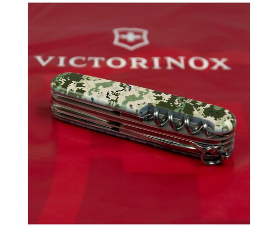 Нож Victorinox Huntsman Army 91 мм Піксель + Лого (1.3713.3_W3941p), изображение 4 Нож Victorinox Huntsman Army 91 мм Піксель + Лого (1.3713.3_W3941p), изображение 4