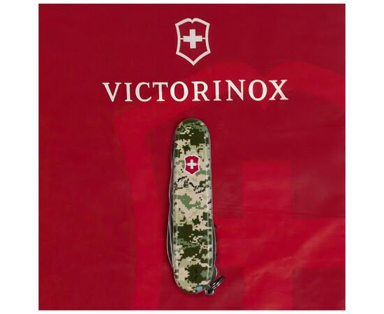 Нож Victorinox Huntsman Army 91 мм Піксель + Лого (1.3713.3_W3941p), изображение 9 Нож Victorinox Huntsman Army 91 мм Піксель + Лого (1.3713.3_W3941p), изображение 9