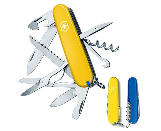 Нож Victorinox Huntsman Ukraine 91 мм Жовто-синій (1.3713.8.2), изображение 2