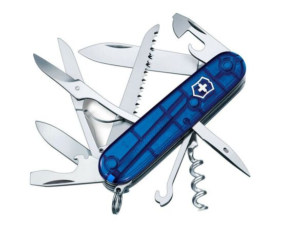 Нож Victorinox Huntsman Ukraine 91 мм Синьо-прозорий/Жовтий (1.3713.T2.8), изображение 3