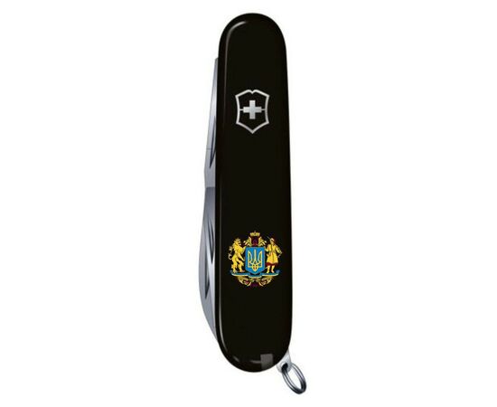 Нож Victorinox Huntsman Ukraine 91 мм Чорний Великий Герб України (1.3713.3_T0400u), изображение 5