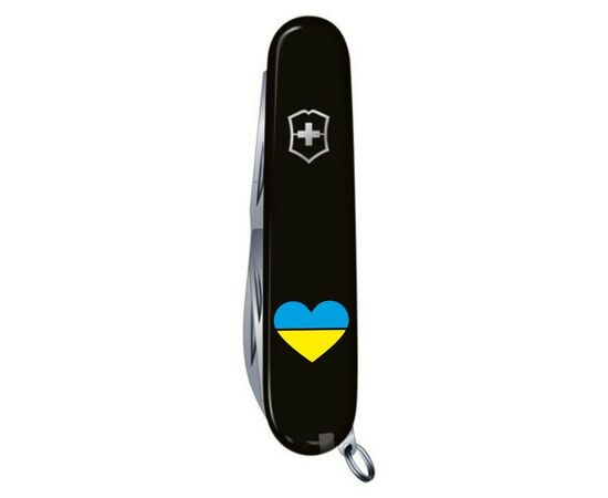 Нож Victorinox Huntsman Ukraine 91 мм Чорний Серце синьо-жовте (1.3713.3_T1090u), изображение 5