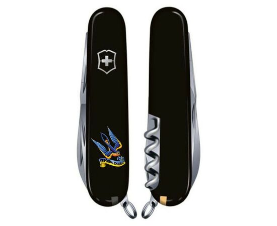 Нож Victorinox Huntsman Ukraine 91 мм Чорний Тризуб-Ластівка + Слава Україні (1.3713.3_T1220u), изображение 2 Нож Victorinox Huntsman Ukraine 91 мм Чорний Тризуб-Ластівка + Слава Україні (1.3713.3_T1220u), изображение 2