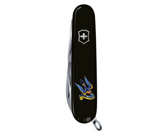 Нож Victorinox Huntsman Ukraine 91 мм Чорний Тризуб-Ластівка + Слава Україні (1.3713.3_T1220u), изображение 4 Нож Victorinox Huntsman Ukraine 91 мм Чорний Тризуб-Ластівка + Слава Україні (1.3713.3_T1220u), изображение 4