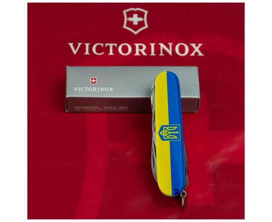 Нож Victorinox Huntsman Ukraine 91 мм Герб на прапорі горизонтальний (1.3713.3_T3040p), изображение 12