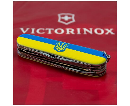 Нож Victorinox Huntsman Ukraine 91 мм Герб на прапорі горизонтальний (1.3713.3_T3040p), изображение 3