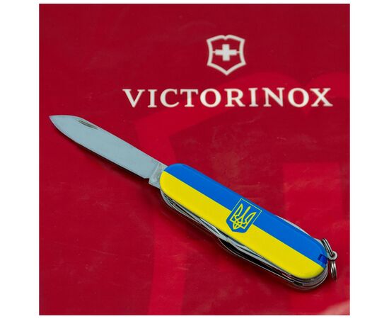 Нож Victorinox Huntsman Ukraine 91 мм Герб на прапорі горизонтальний (1.3713.3_T3040p), изображение 5