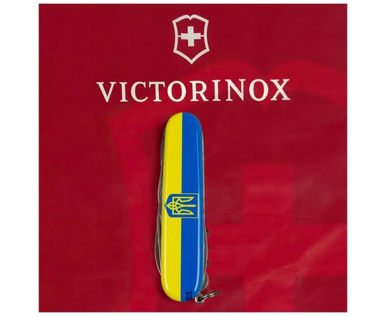 Нож Victorinox Huntsman Ukraine 91 мм Герб на прапорі горизонтальний (1.3713.3_T3040p), изображение 9